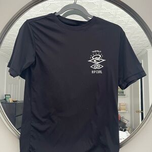 Rip Curl Black Short Sleeve UPF50+ Rash Guard Tee